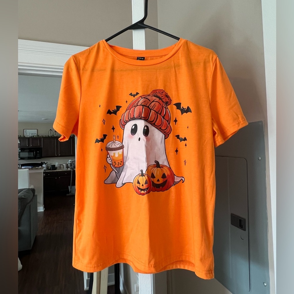 SHEIN Vibrant Orange Tee